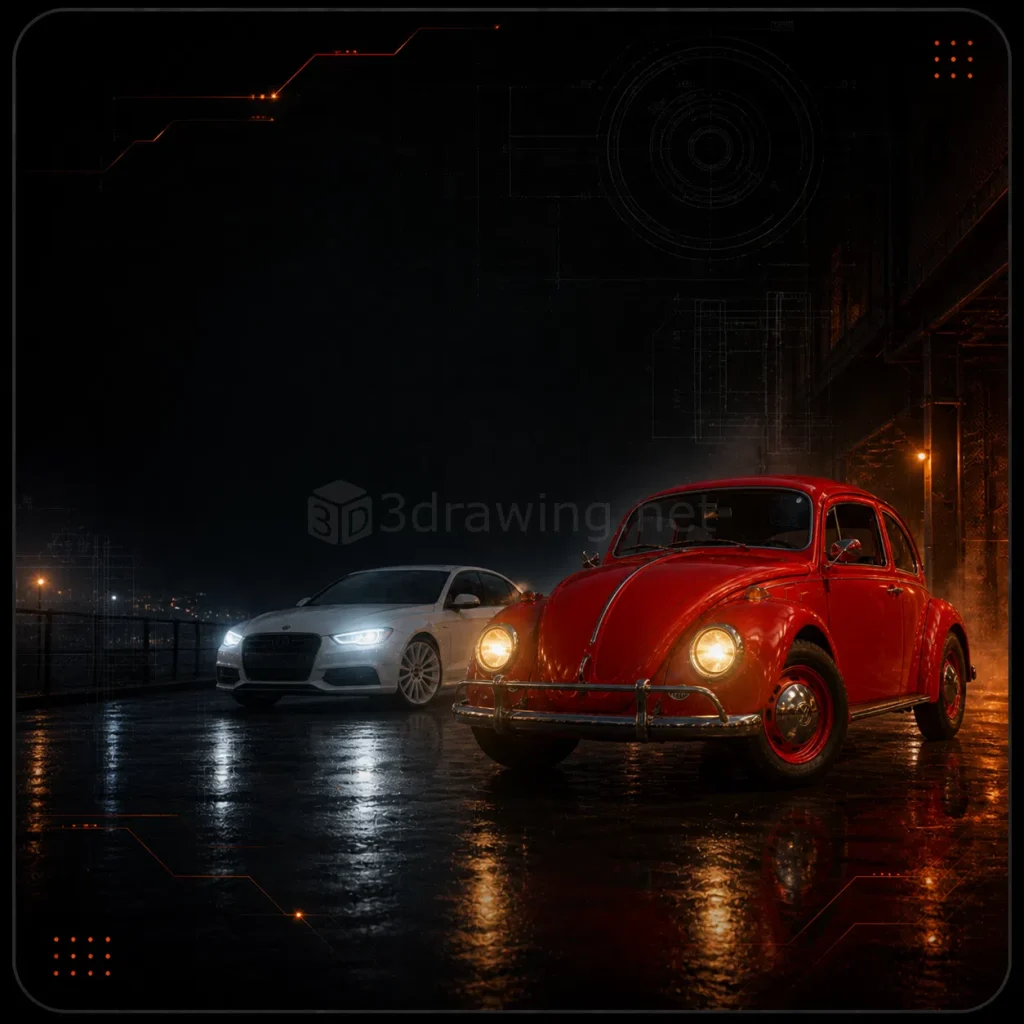 CATIA ve Rhino ile hazırlanmış 3D araç modelleme ve render çalışmaları