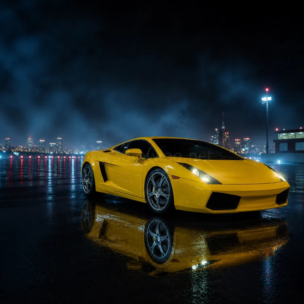 CATIA V5 ile modellenmiş sarı Lamborghini Gallardo otomobil renderı